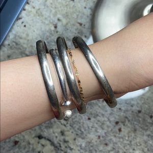 Silver bangles
